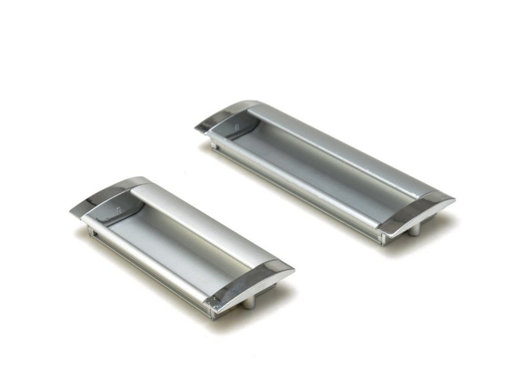 Brushed dark handles